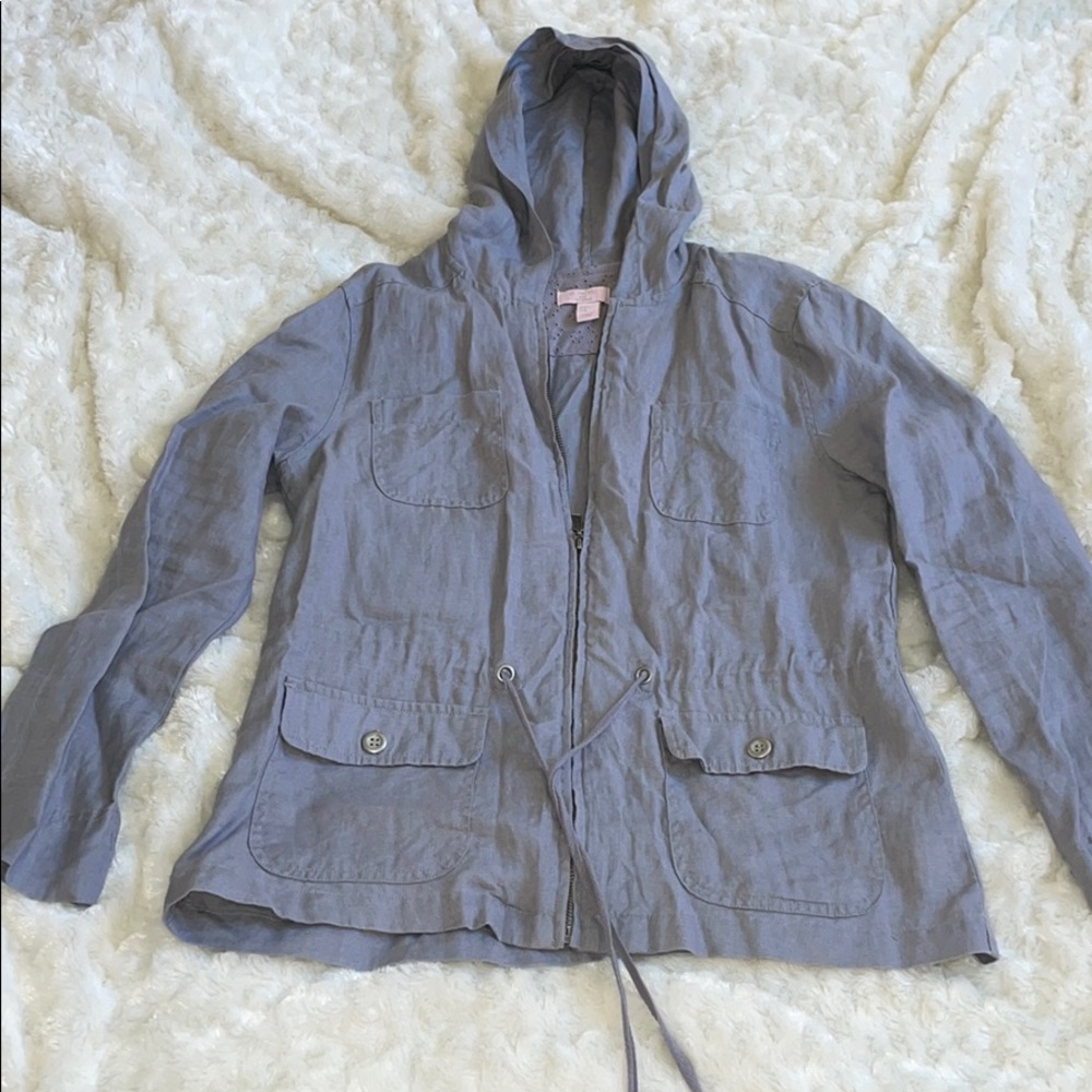 Lightweight Linen Hooded Jacket
